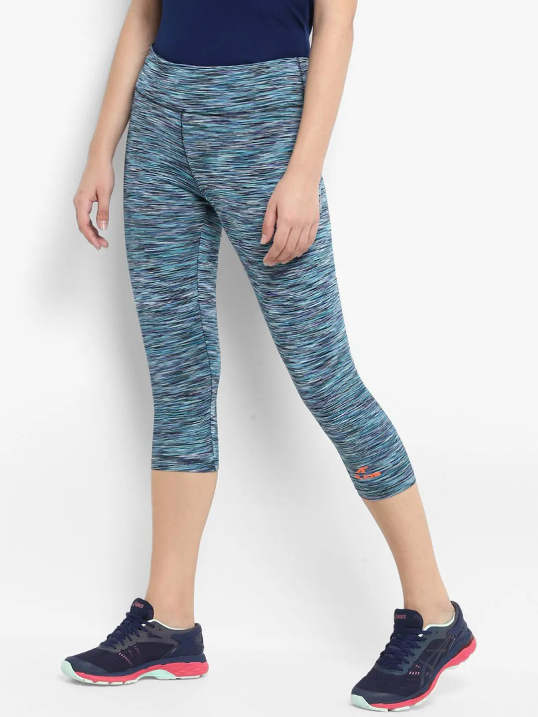 Ultra Basic Edgy style Alcis Women Solid Blue Tights