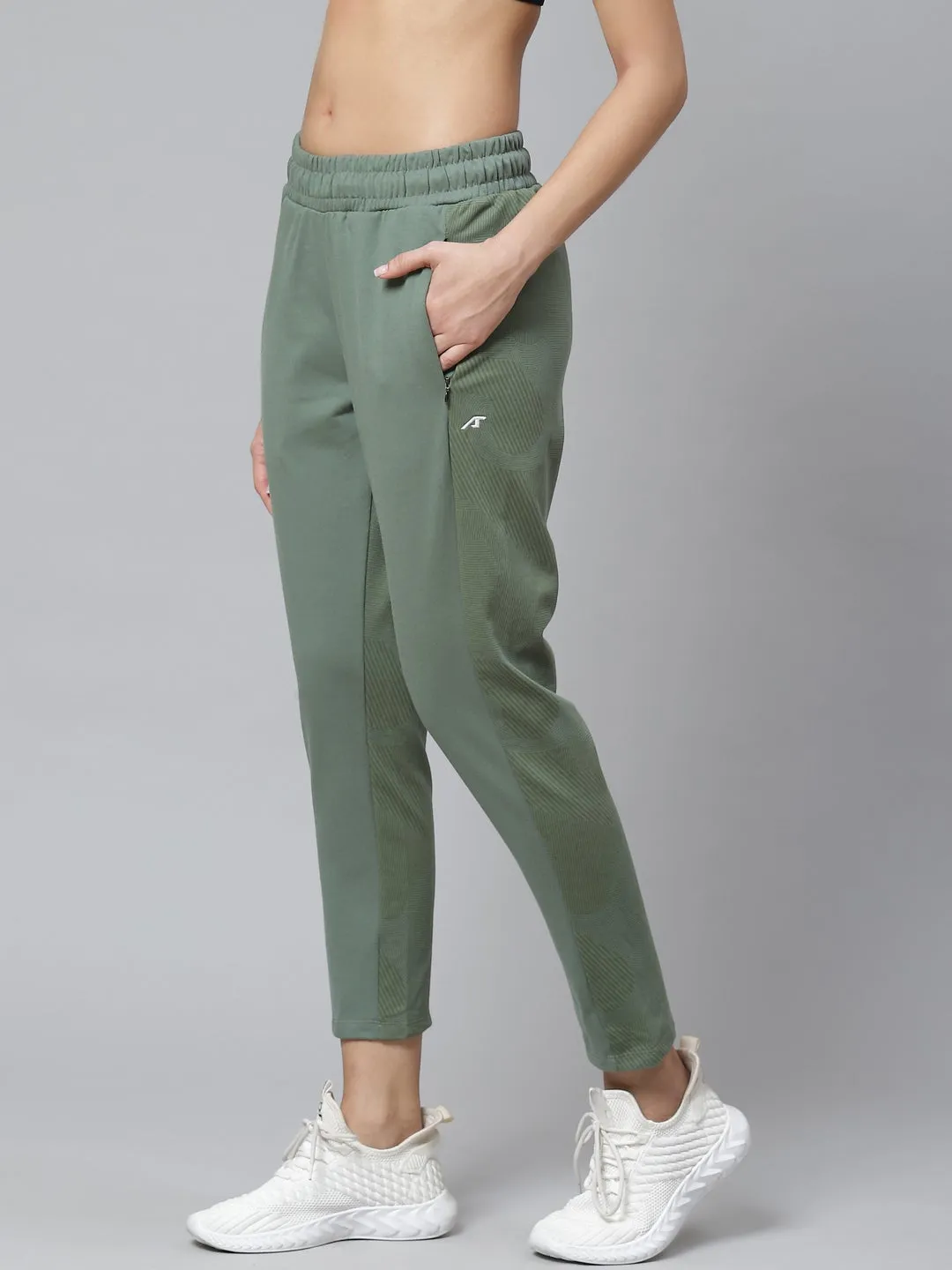 Versatile Wear Alcis Women Solid Olive Track Pant