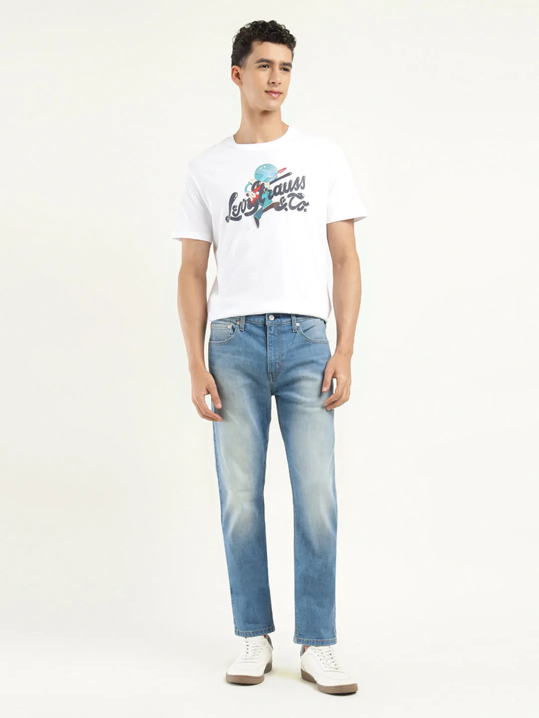 Men's 512 Indigo Slim Tapered Fit Mid Rise Jeans Year Round Piece Work Meeting Trendy Modern Minimalist