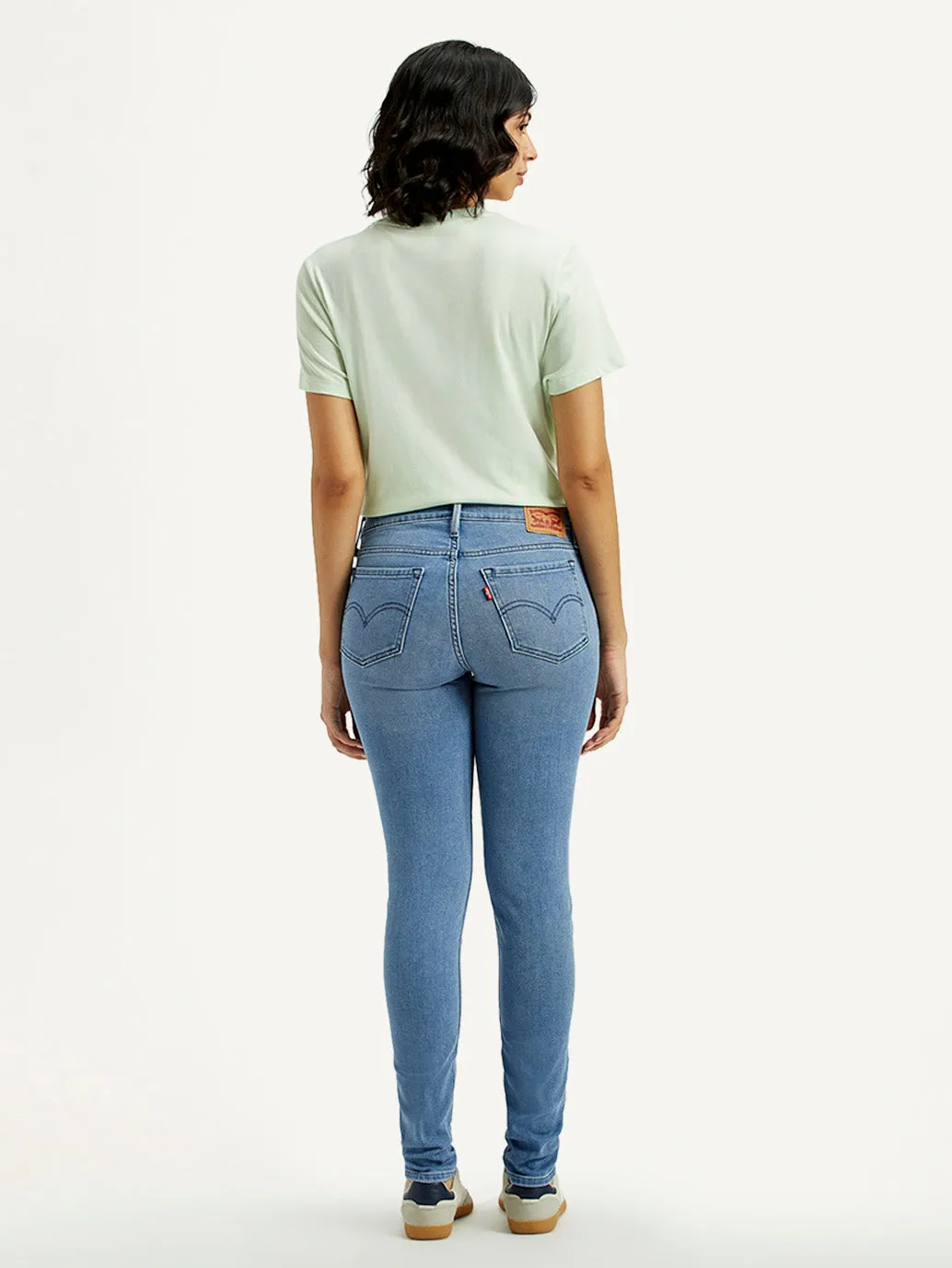 Women's 711 Med Indigo Skinny Fit Mid Rise Jeans Student Outfit Work Ready Trend Setter Home Comfort