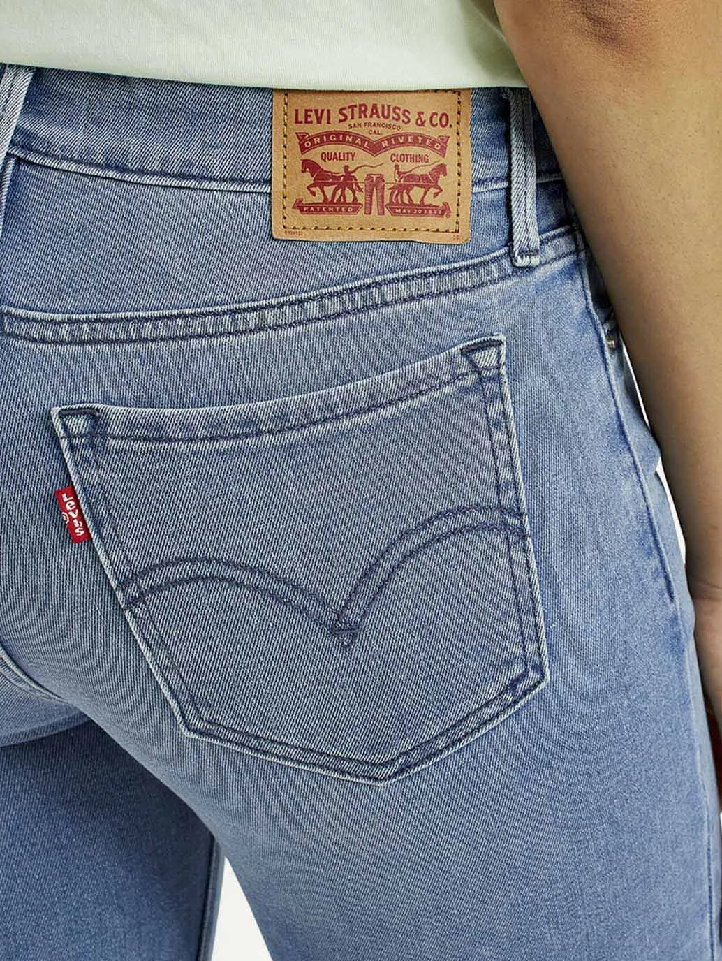 Women's 711 Med Indigo Skinny Fit Mid Rise Jeans Easy Style