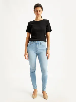 Trendy Apparel Women's 721 Light Blue Skinny Fit High Rise Jeans
