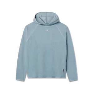 Limited Edition rhinestone accents 1054. Towel Terry Reversible Hoodie - Light Sky