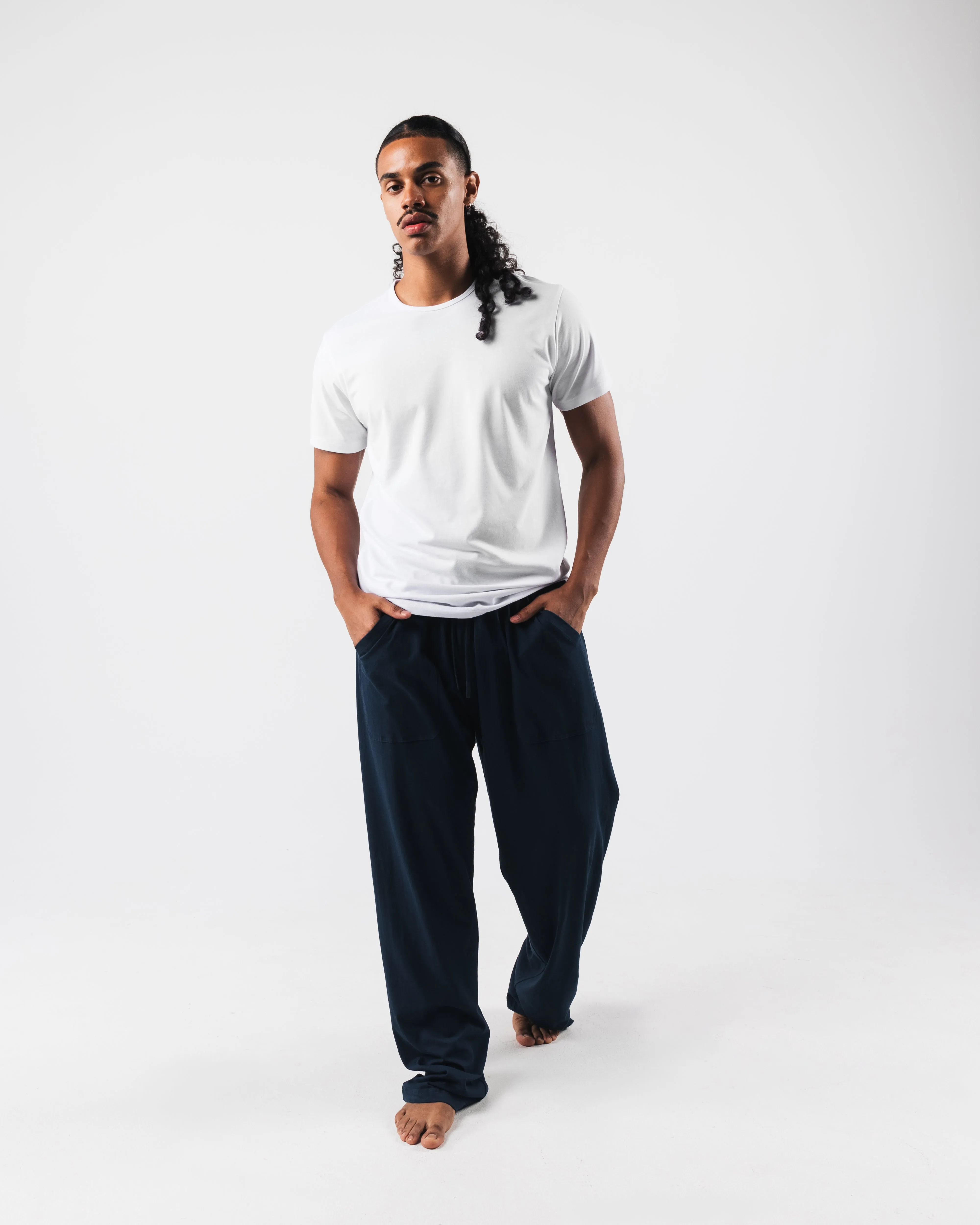 Layered Wear Adjustable loop Zero Classic Straight Leg Pant - Navy