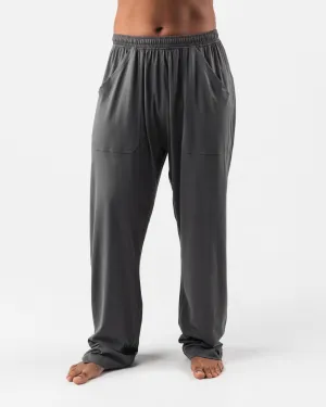 Zipper Closure Smooth Fit Lining Zero Classic Straight Leg Pant - Grey