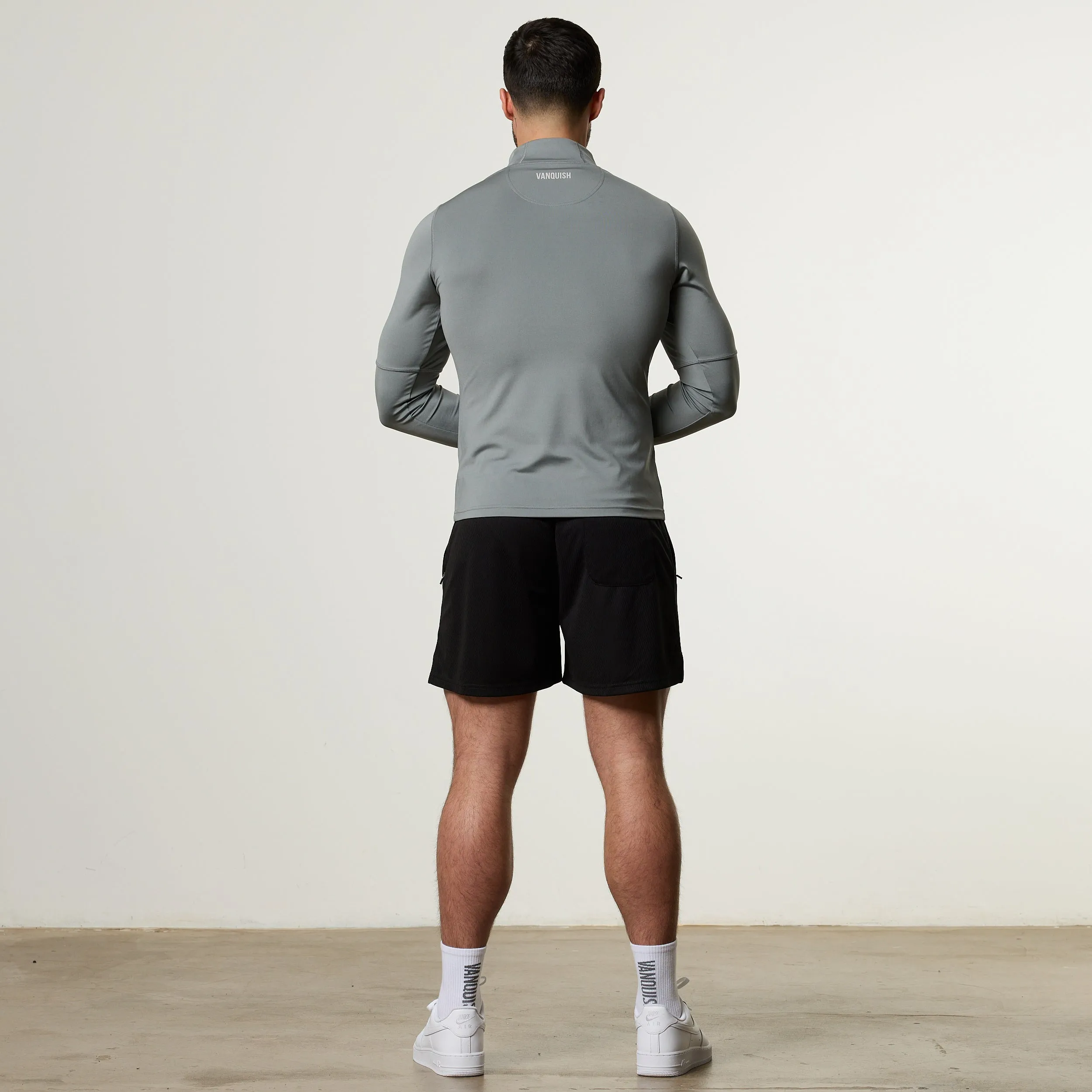 Vanquish Essential V2 Performance Steel Grey 1/4 Zip Top Men's
