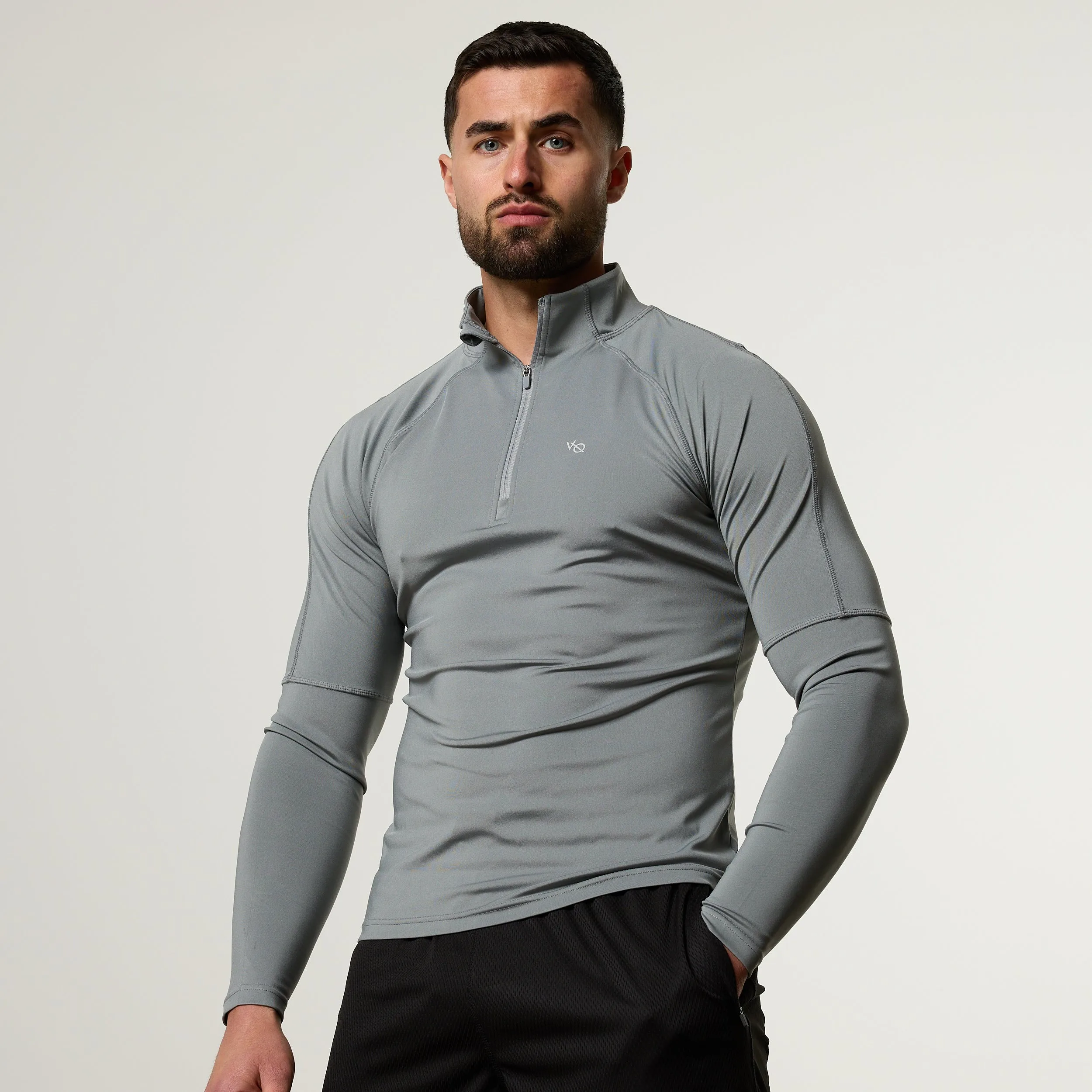 Opossum like Top Rated Vanquish Essential V2 Performance Steel Grey 1/4 Zip Top