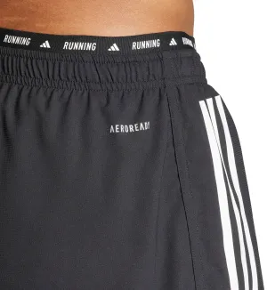 adidas Own The Run 3 Stripes 2 In 1 Mens Running Shorts - Black Fade Resistant Dye Mood Match