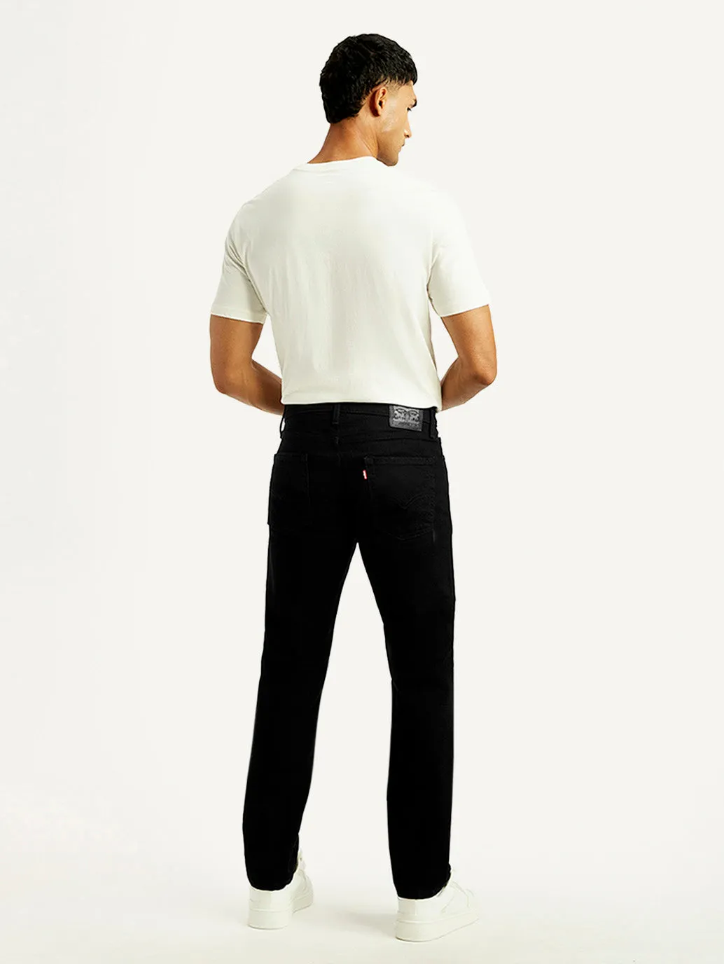 Men's 513 Black Slim Straight Fit Mid Rise Jeans All Season Style