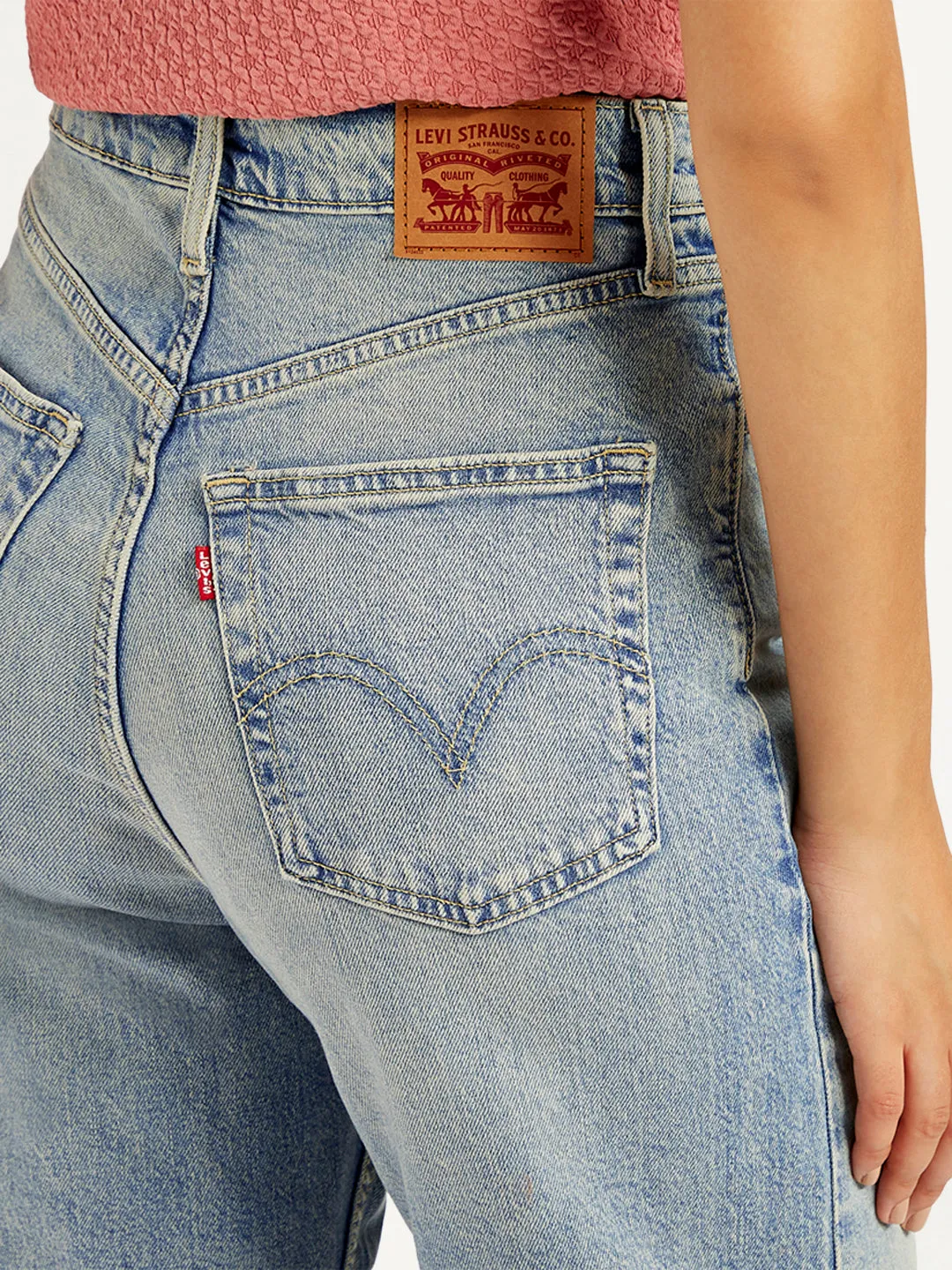 Daily Essentials Women's Light Blue Loose Fit High Rise Jeans