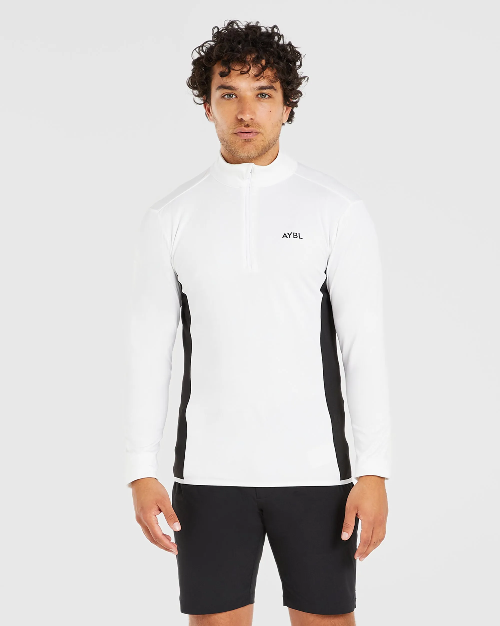 Workwear senior option Performance 1/4 Zip Pullover - White