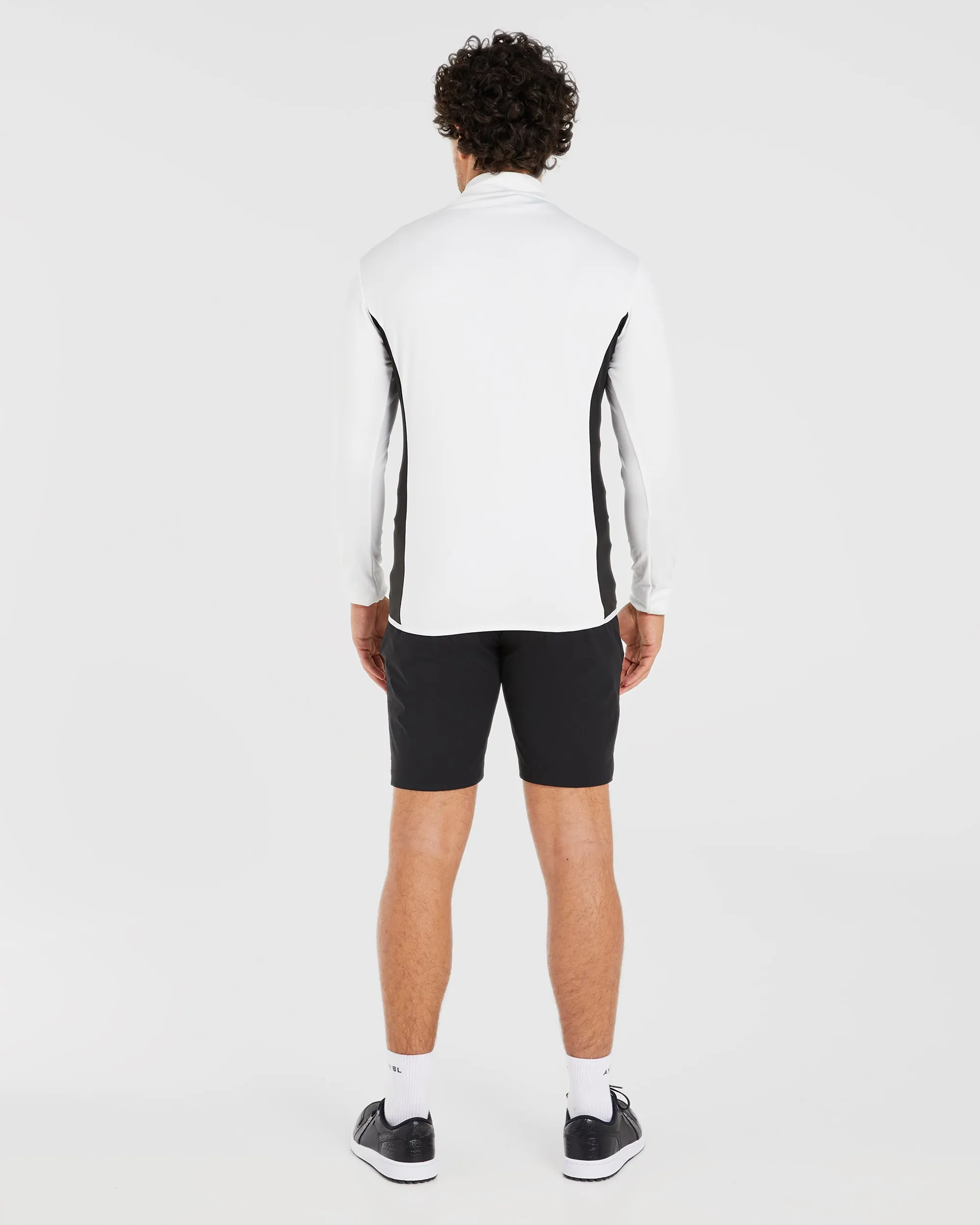 Performance 1/4 Zip Pullover - White Minimalist Wardrobe Winter Apparel