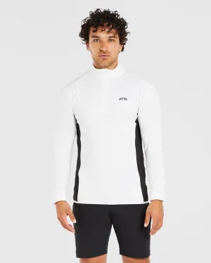 Workwear senior option Performance 1/4 Zip Pullover - White