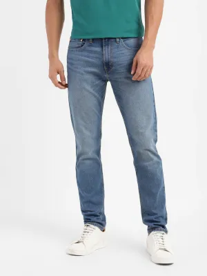 Men's 512 Blue Slim Tapered Fit Mid Rise Jeans High Quality Bold Look Summer Vibes Stylish Daily Wear Parent Style