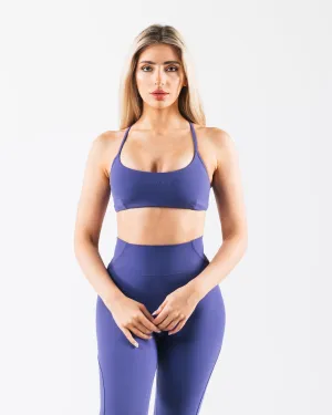 Buttoned Aura 3 Strap Bra - Arctic Sky