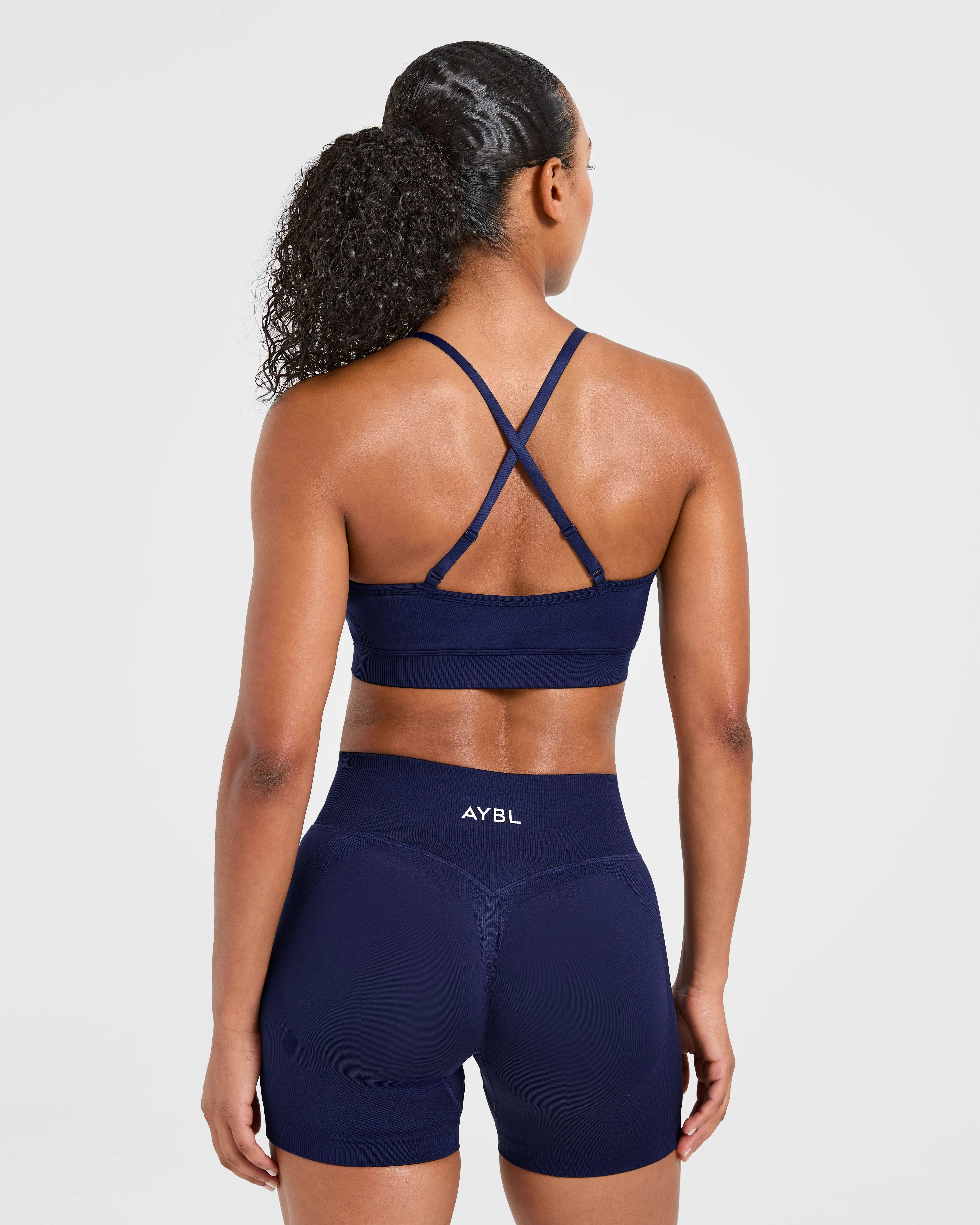 Adapt Seamless Sports Bra - Deep Navy Blended materials colorful