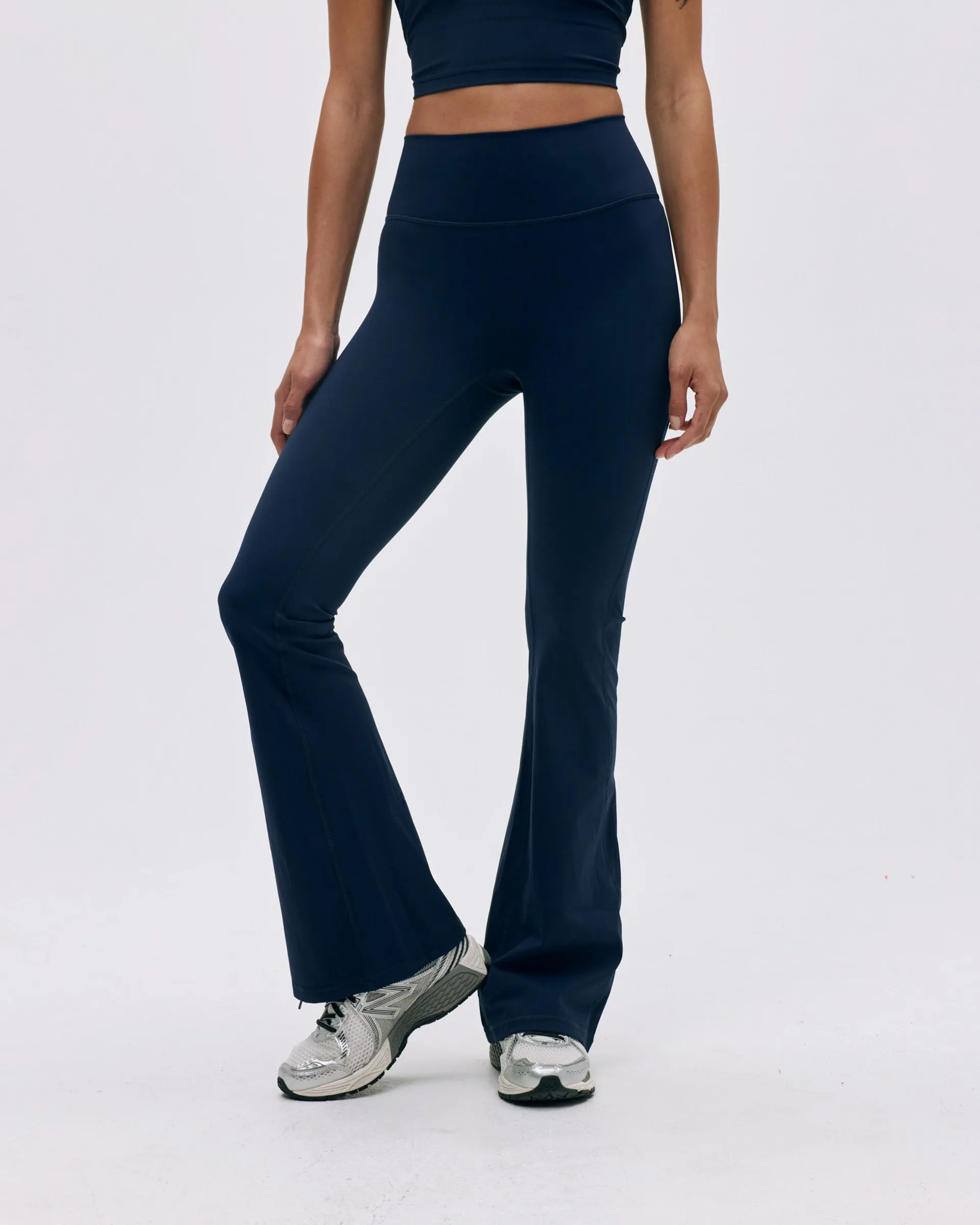 Flared Yoga Pant - Navy Blue Anti Pilling Technology