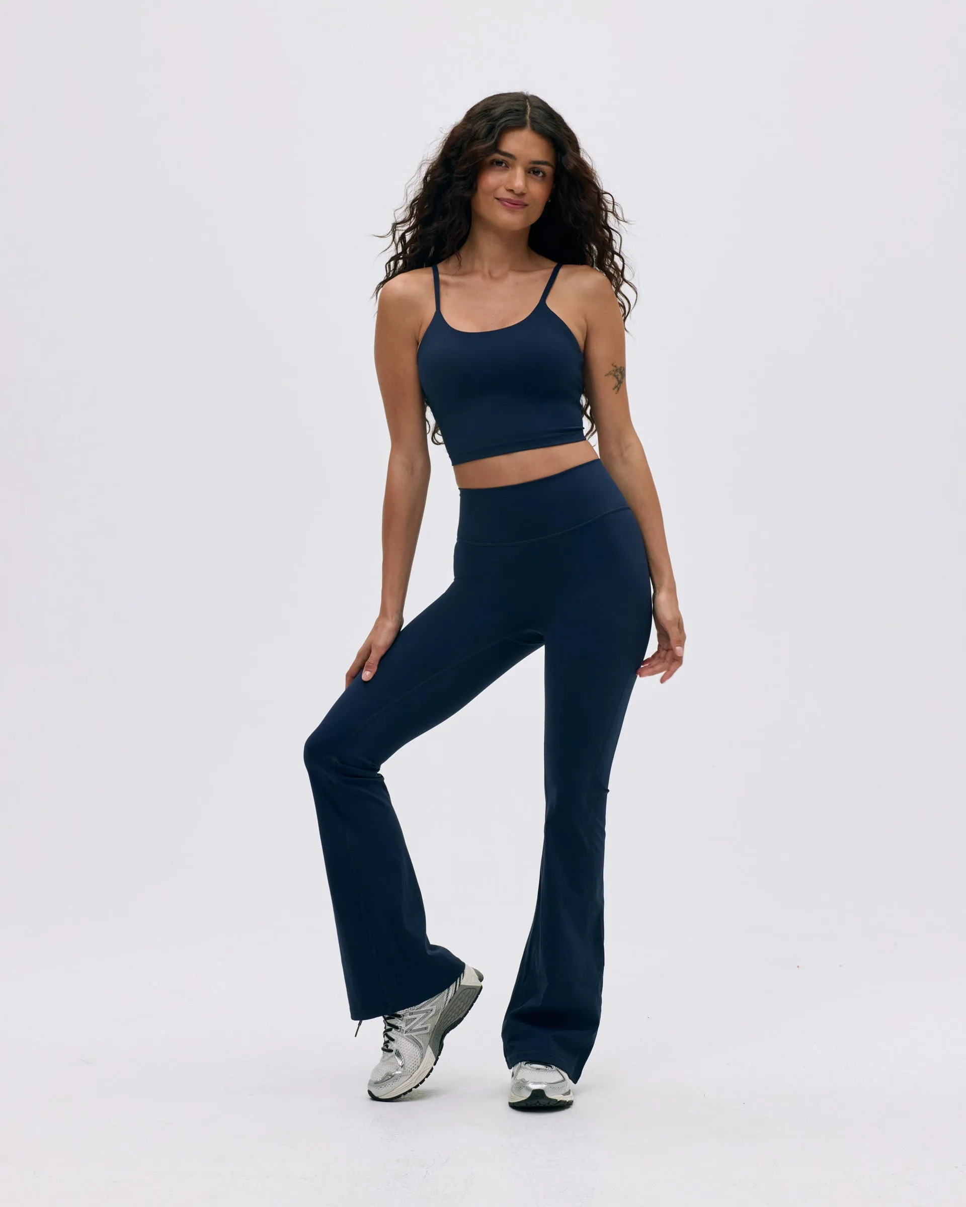 Flared Yoga Pant - Navy Blue Flow Motion Fit Feel
