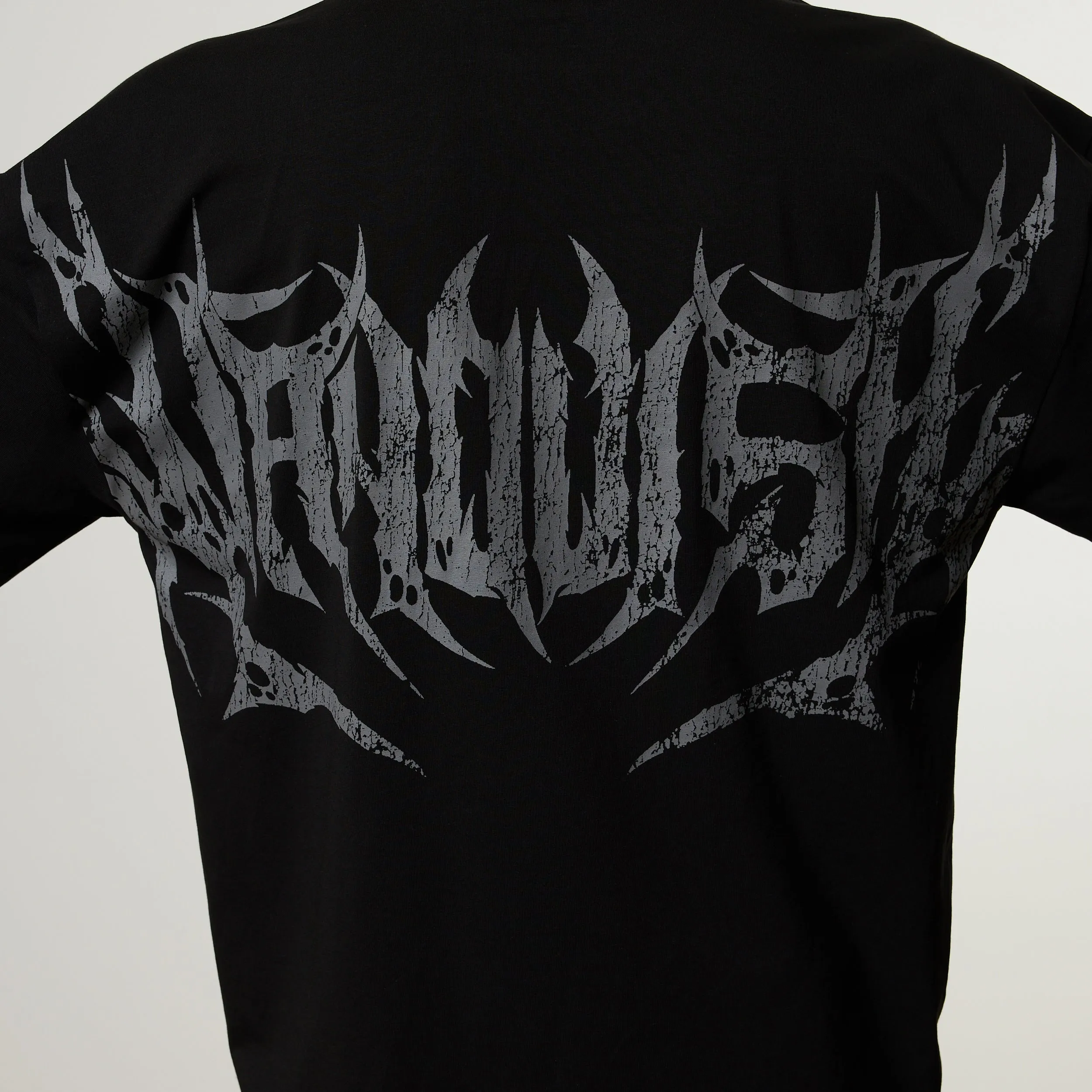 Vanquish Metal Black Boxy Oversized T Shirt Outdoor Leisure
