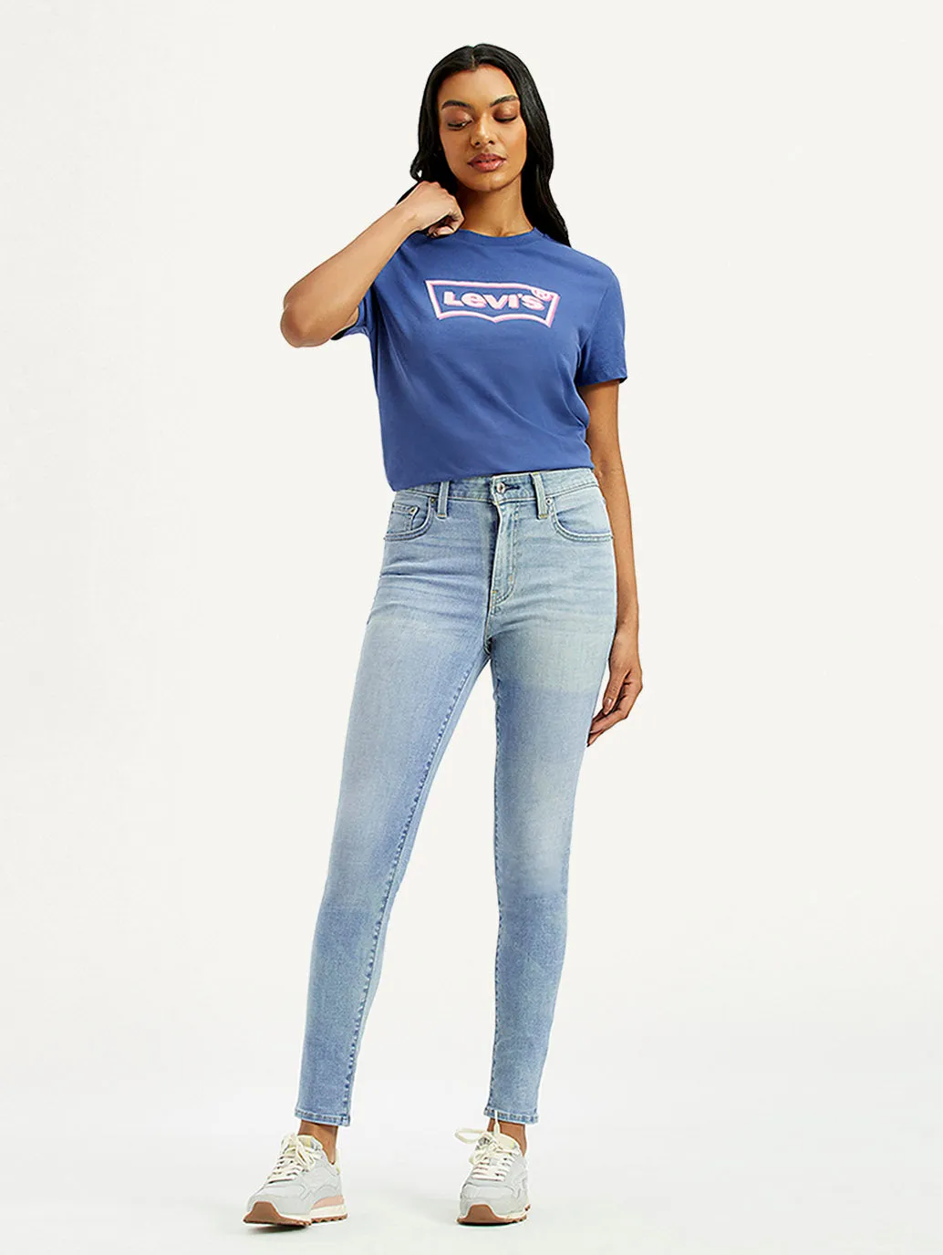 Women's 721 Light-Blue Skinny Fit High Rise Jeans Daily Driven