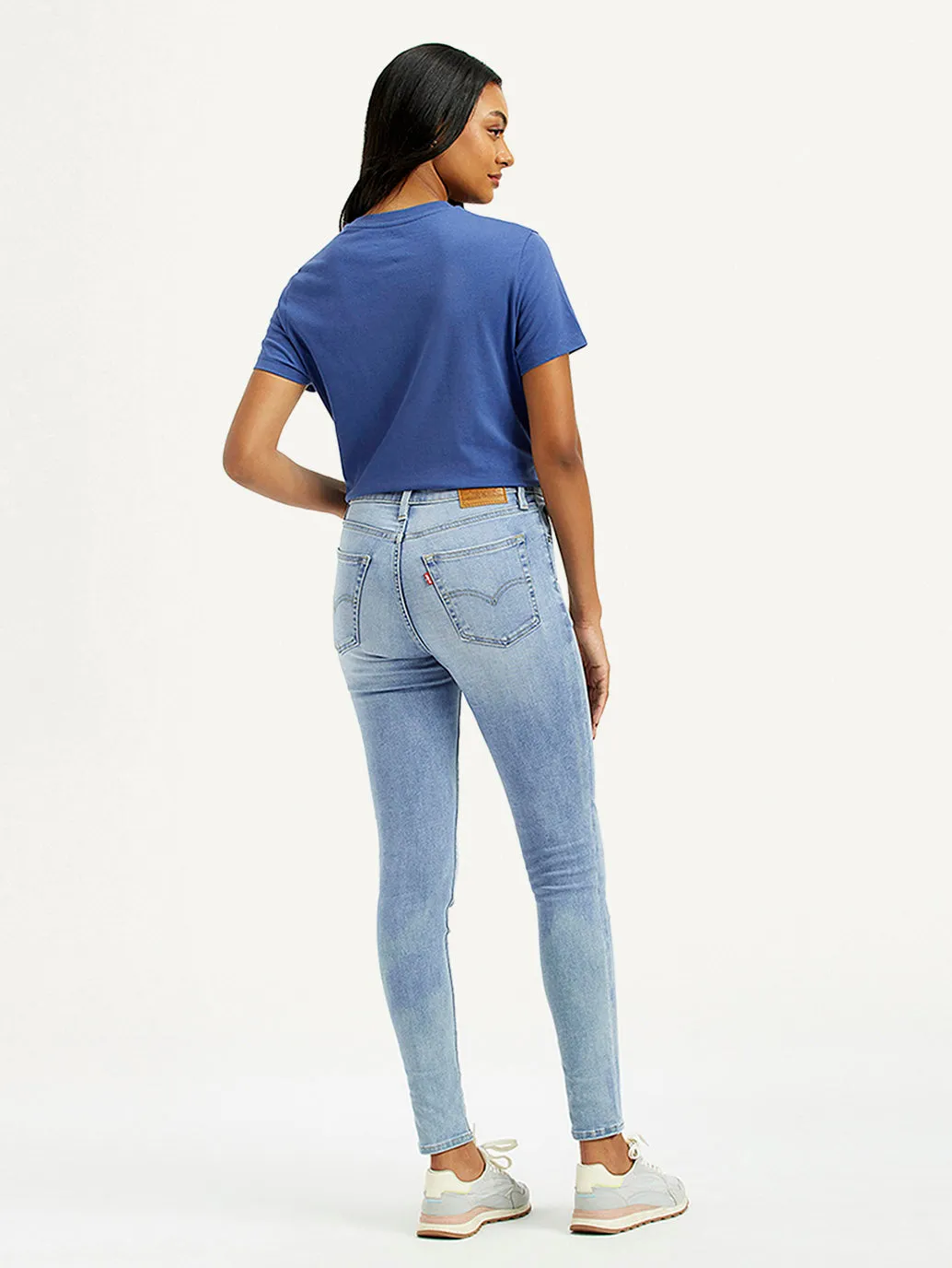 Women's 721 Light-Blue Skinny Fit High Rise Jeans Sustainable Student Outfit Nature Lover Street Fashion Parent Style