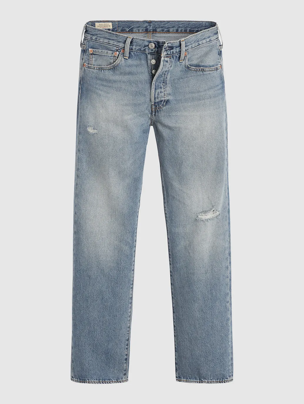 Wardrobe Classic Men's 501 Blue Straight Fit Mid Rise Jeans