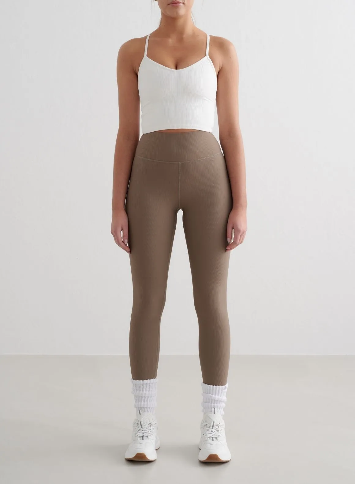 Reliable Performance White Ribbed Performance Bralette