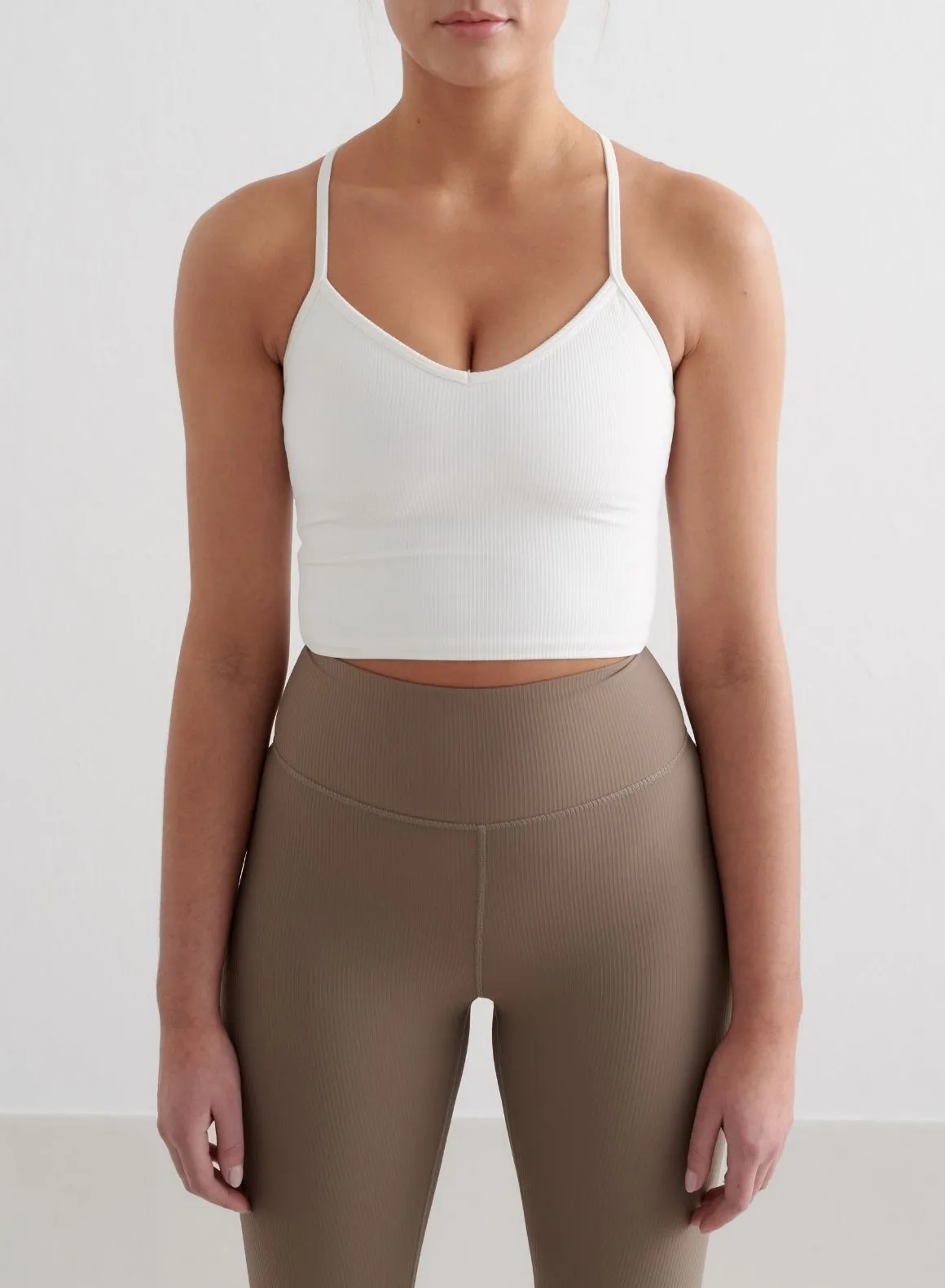 White Ribbed Performance Bralette corrosion - resistance test passed