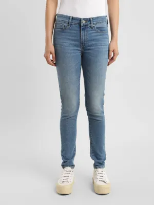 Women's 711 Blue Skinny Fit Mid Rise Jeans Essential Basics