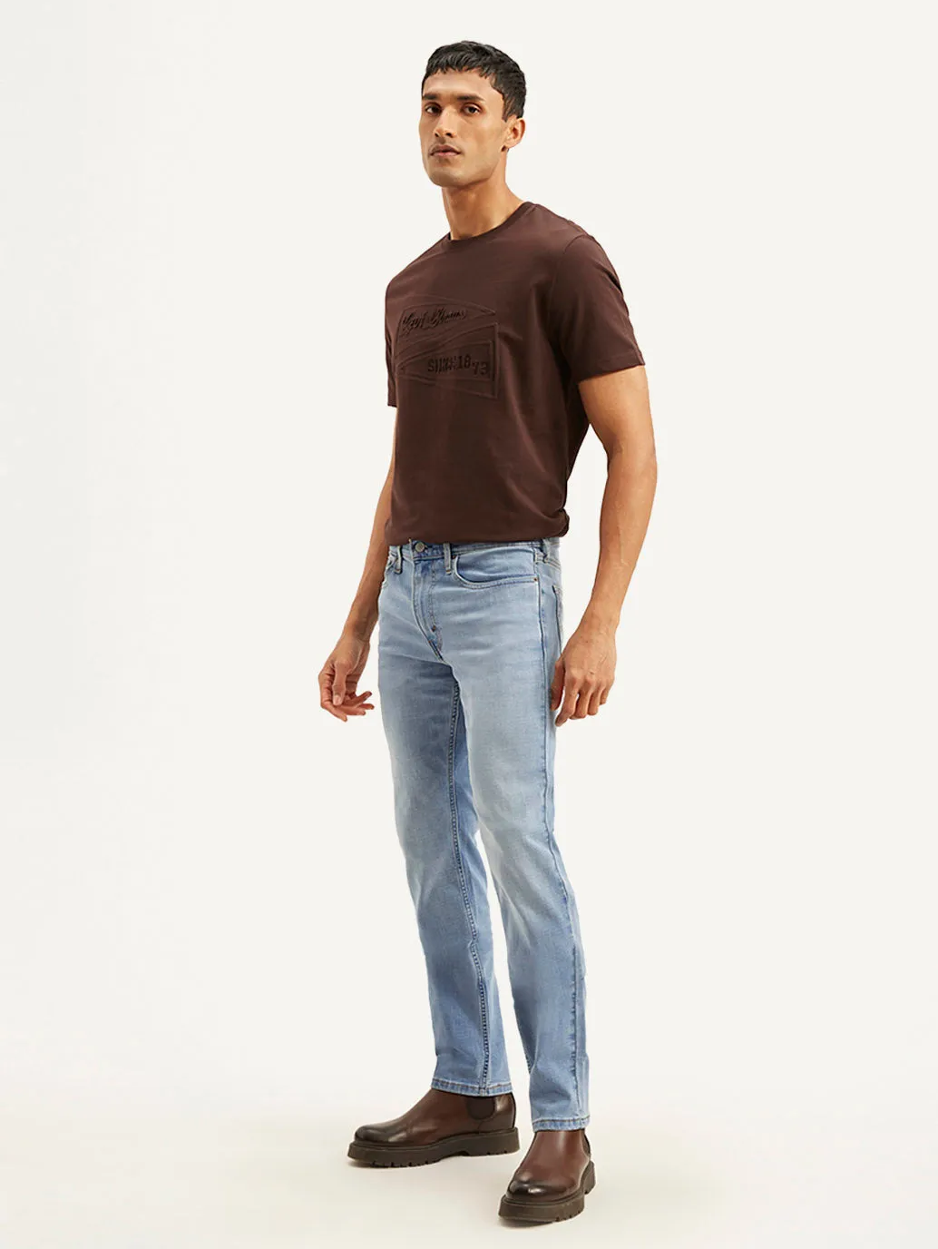 Anti Fade Technology Versatile Cut Men's 511 Light Blue Slim Fit Mid Rise Jeans