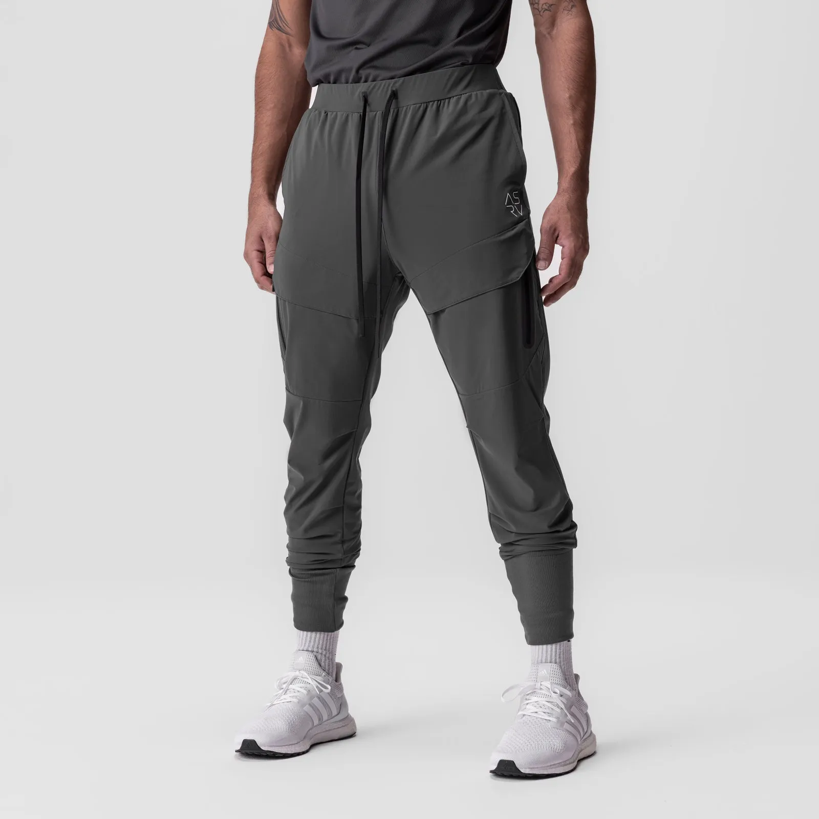 Non Tapered Leg 0690. Tetra-Lite? Tech High Rib Jogger - Space Grey "Cyber"