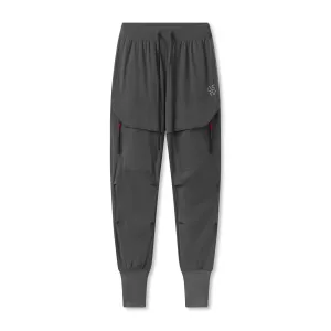 High Rise Design 0690. Tetra-Lite? Tech High Rib Jogger - Space Grey "Cyber"