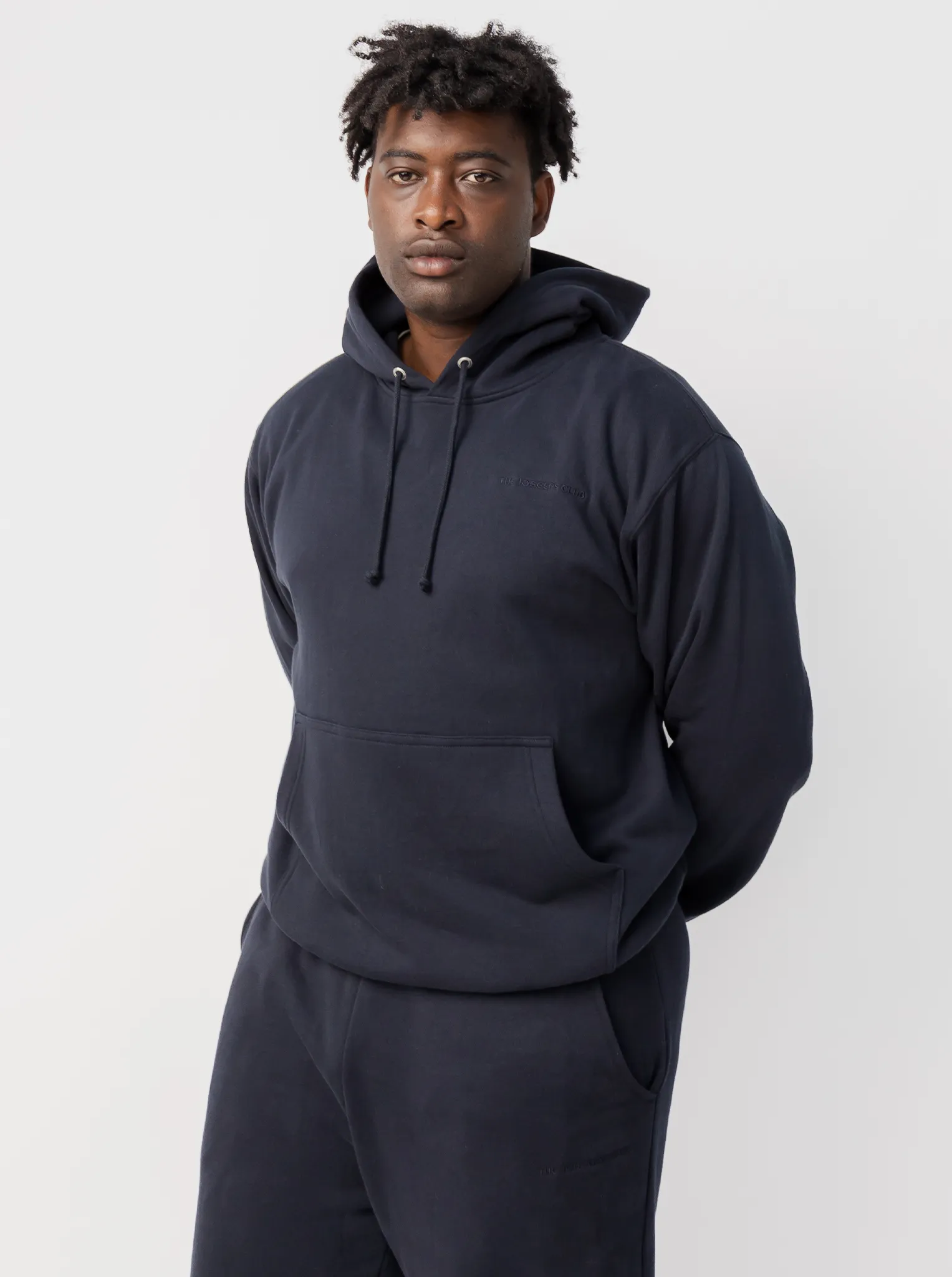 Classic Hood in Midnight elastic waistband Faux Fur Trim
