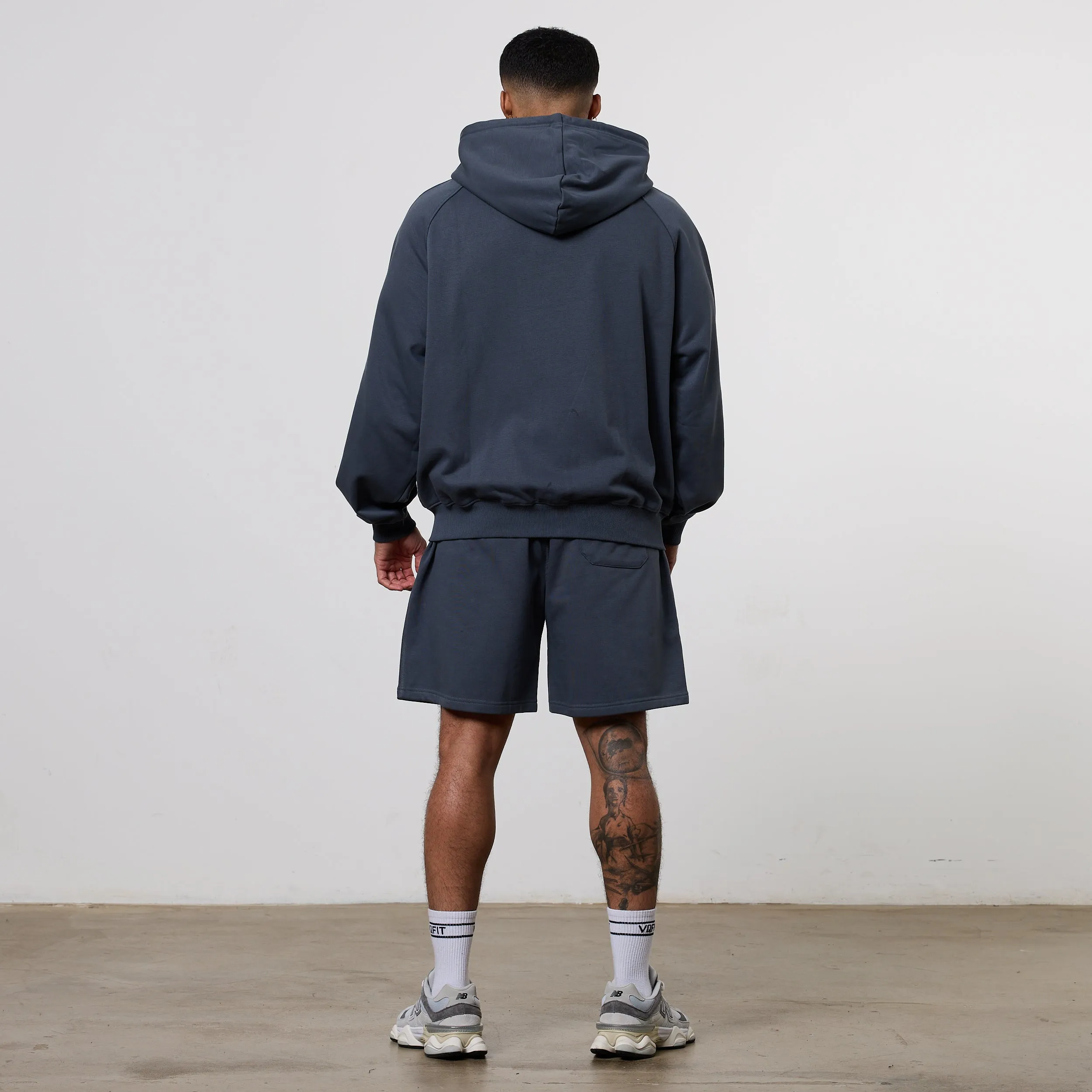 Skunk like Vanquish Essential Denim Blue Oversized Boxy Hoodie