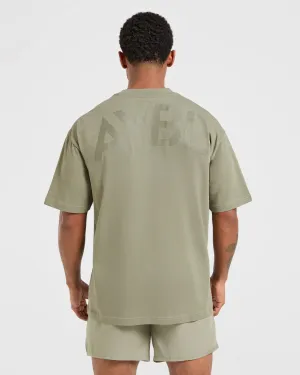 Customizable Essential Oversized T Shirt - Desert Olive