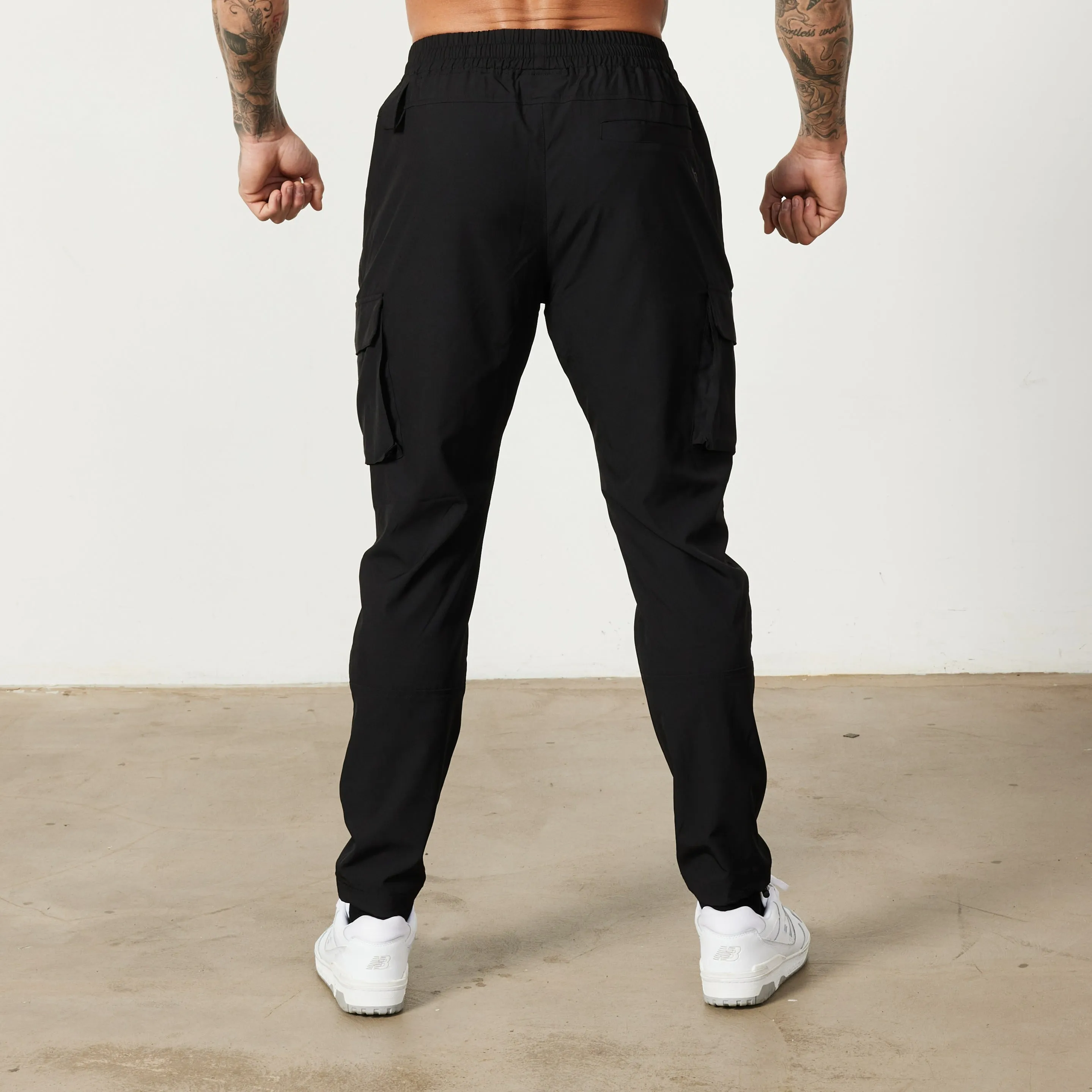 Vanquish Utility Black Tapered Cargo Pants Flexible Seam LightweightInsulation