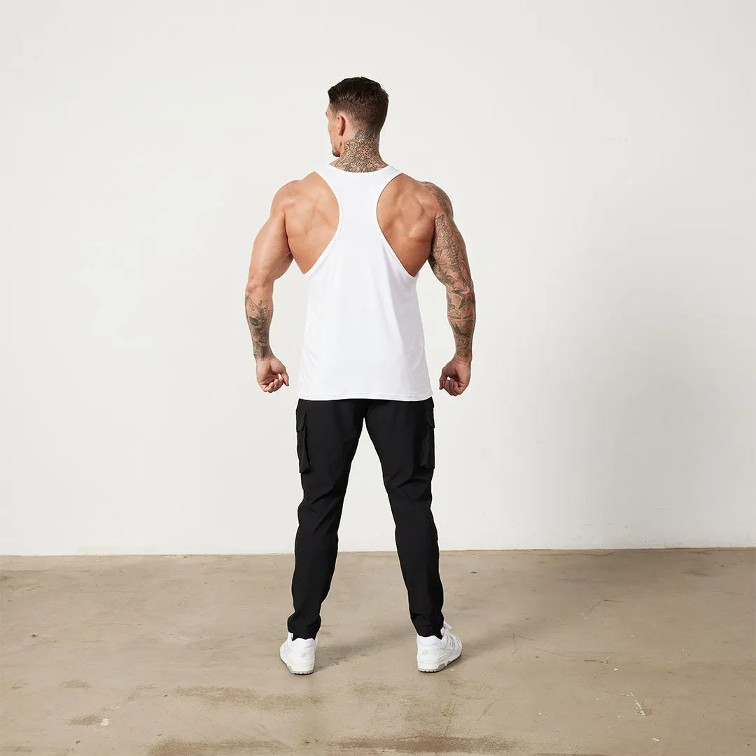 Stretch Fit Vanquish Utility Black Tapered Cargo Pants