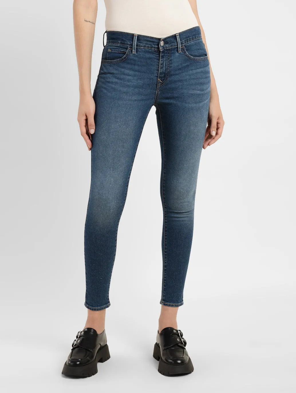 Simple Layers Women's 710 Blue Skinny Fit Mid Rise Jeans