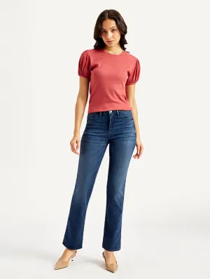 Everyday Basic Women's Redloop 314 Blue Straight Fit Mid Rise Jeans