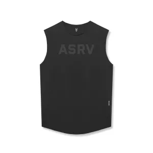 0757. AeroSilver? Cutoff Tank - Black "ASRV" Double Stitched Reinforcement Gift - worthy