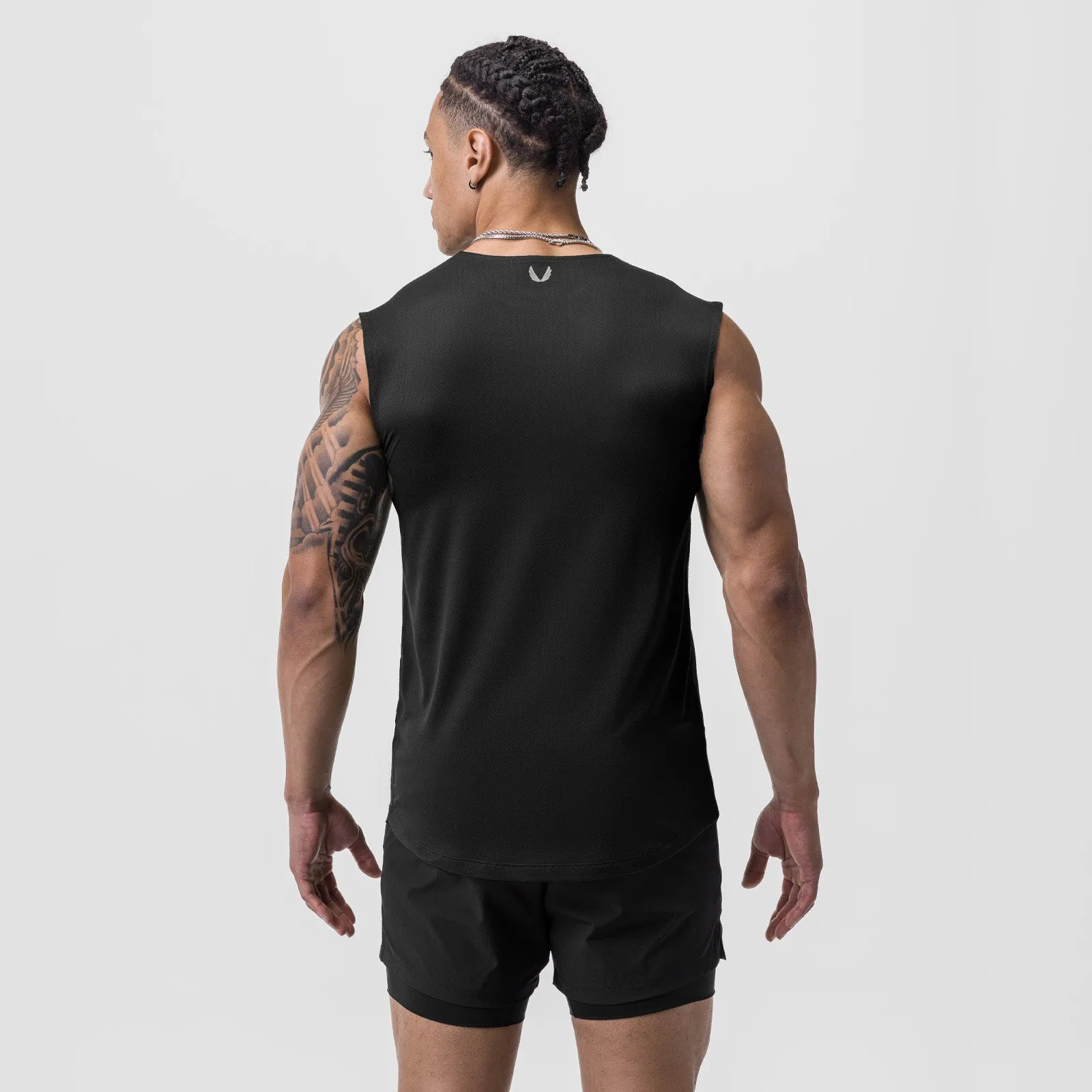 0757. AeroSilver? Cutoff Tank - Black "ASRV" Everyday Easy