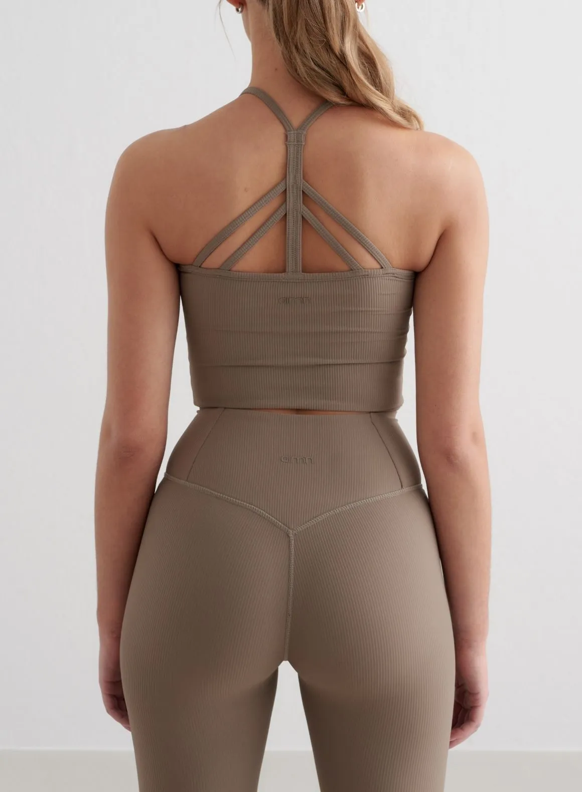 slow movement Nougat Ribbed Performance Bralette