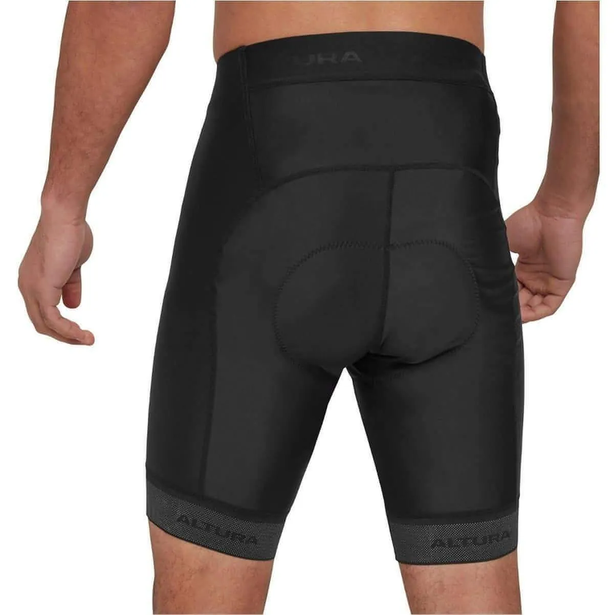 Adjustable Waist Altura ProGel Plus Waist Mens Cycling Shorts - Black