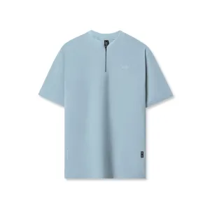 1087. Tetra-Lite? Ice Zip Tee - Light Sky Wrinkle Resistant Material