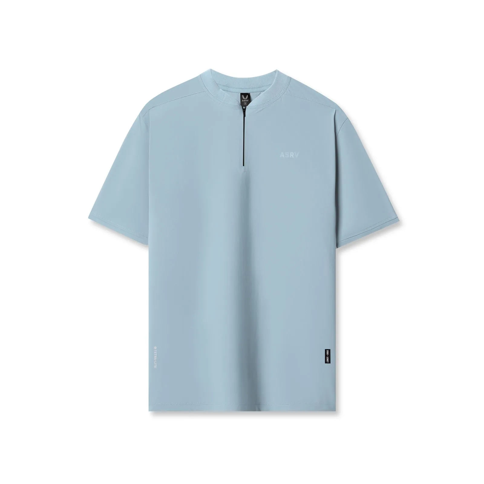1087. Tetra-Lite? Ice Zip Tee - Light Sky Wrinkle Resistant Material