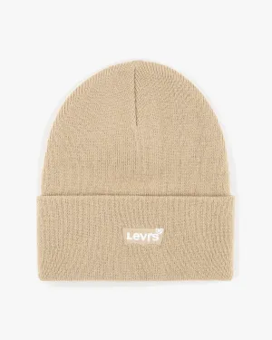 Levi's? Womens Tonal Batwing Slouchy Beanie - Regular Khaki Relaxed Style Neutral Easy Routine