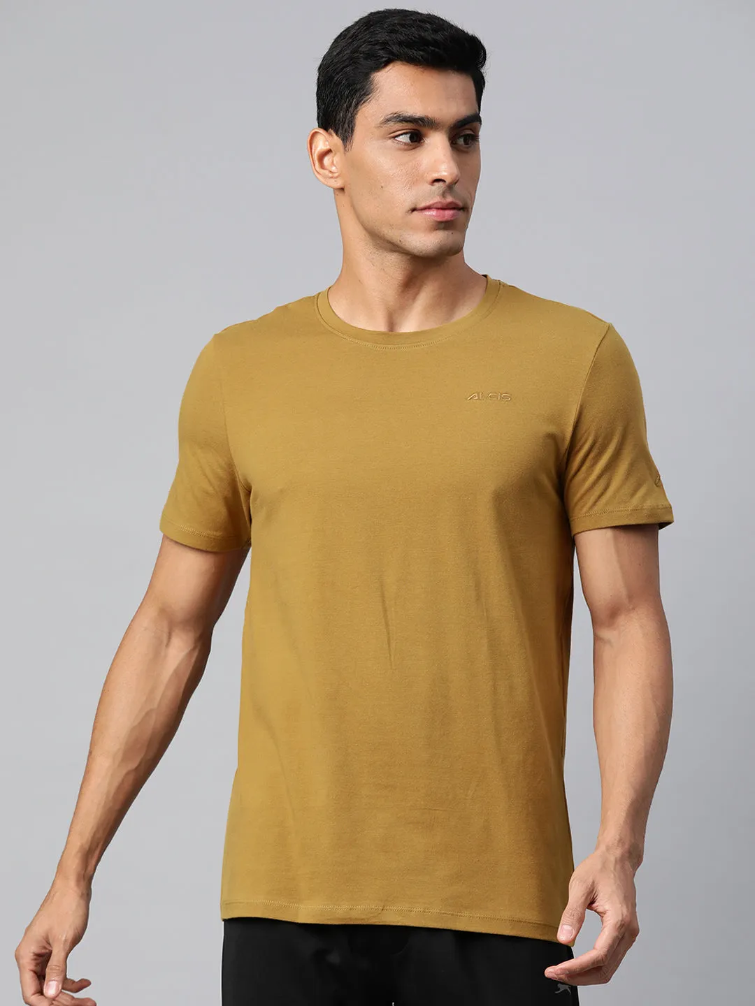 Group Mood Sport Glow Alcis Men Solid Stretchex Slim Fit T-shirt