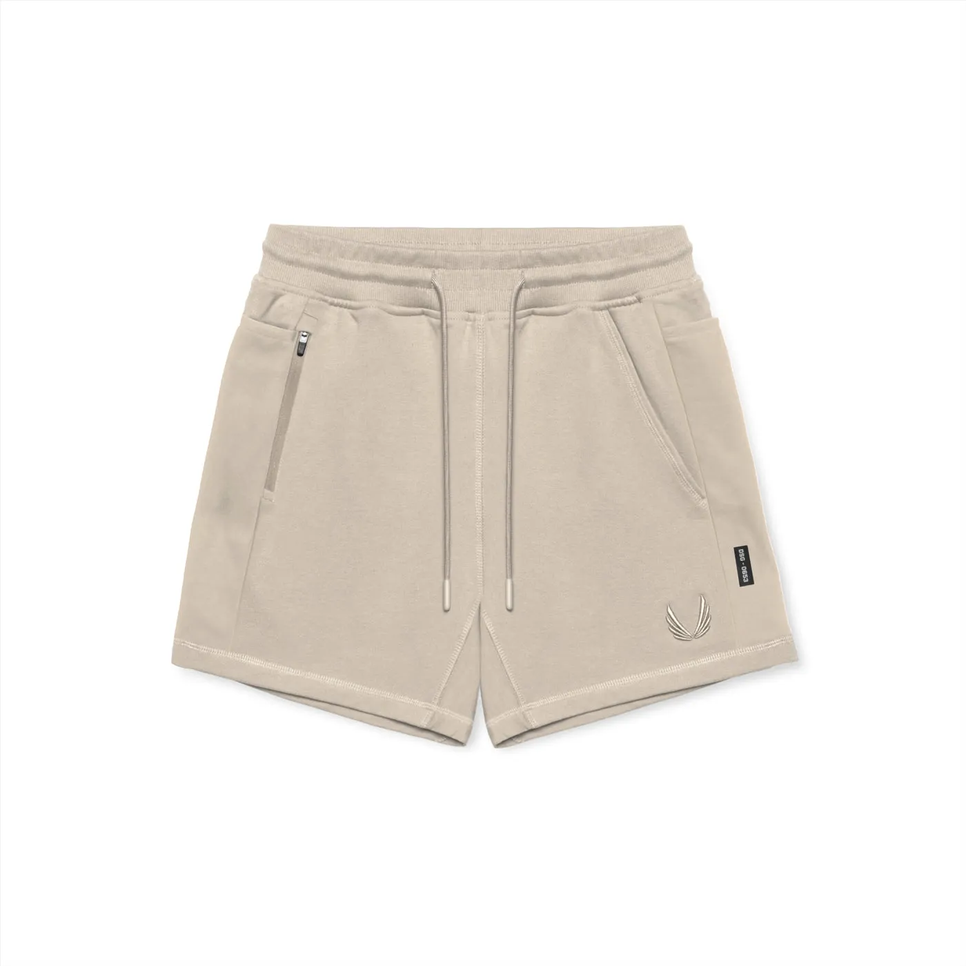 0867. Tech-Terry? Sidelock Sweat Short - Sand Smoke semi - formal event