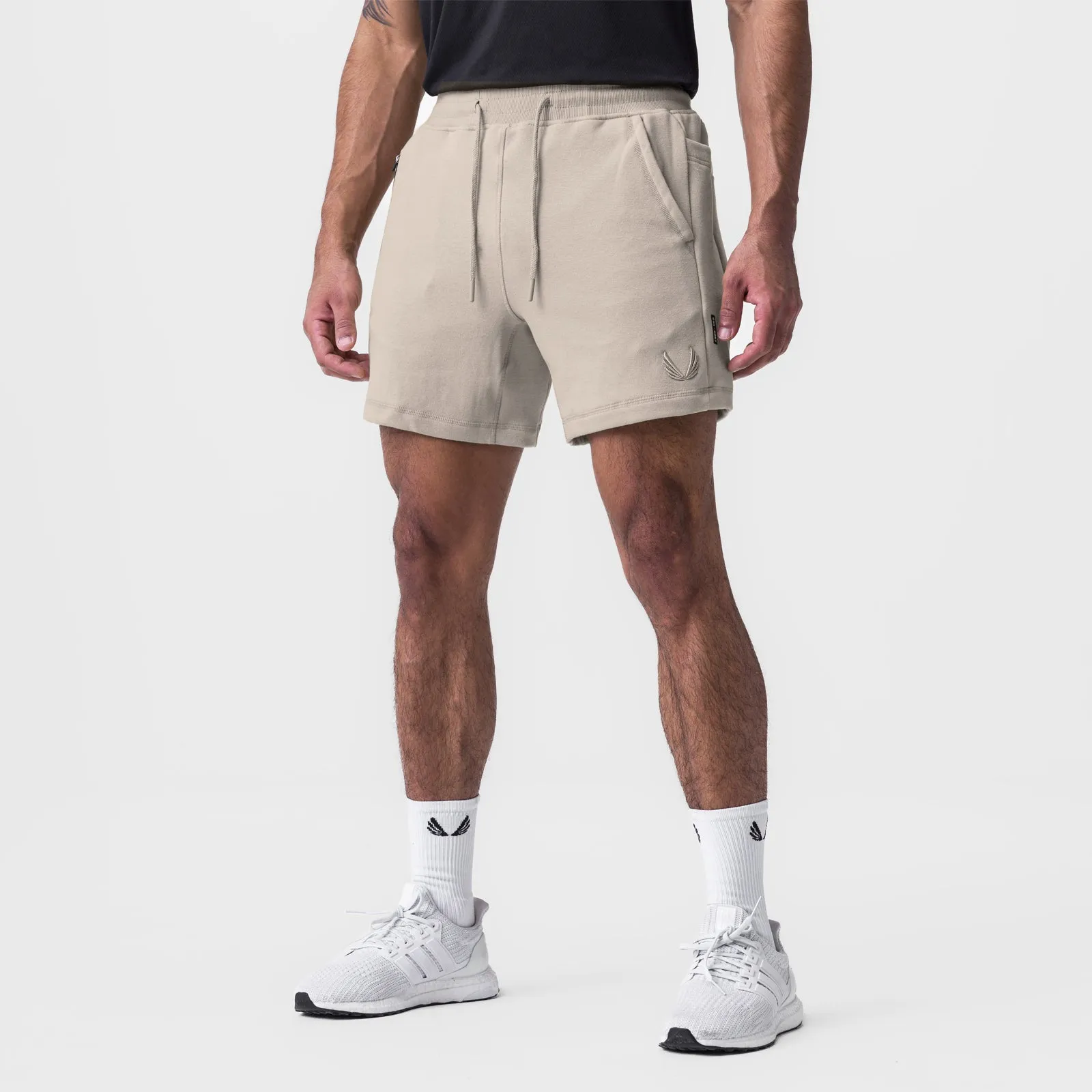 Seamless Edge Design 0867. Tech-Terry? Sidelock Sweat Short - Sand Smoke