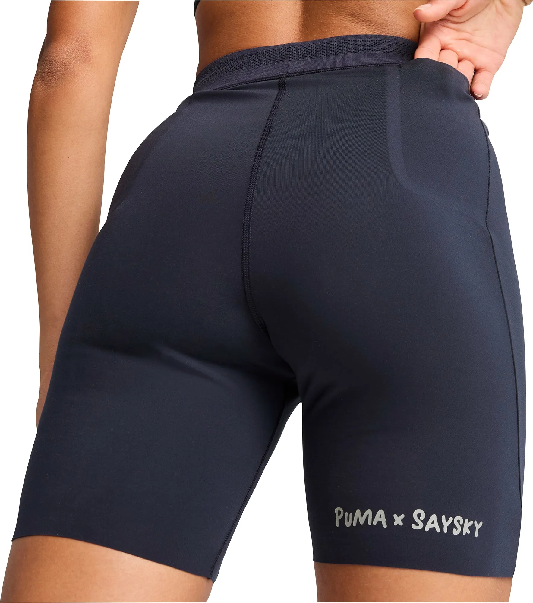 Puma X SAYSKY 7 Inch Womens Short Running Tights - Blue beach goers Soft Inner Lining